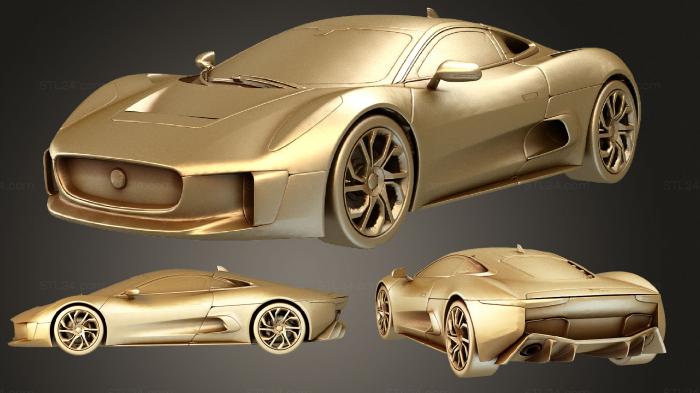 Автомобили и транспорт (Jaguar C X75, CARS_2048) 3D модель для ЧПУ станка